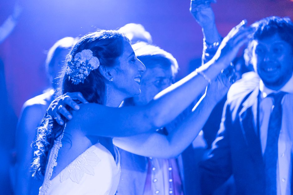Wedding reception dancing captured on film